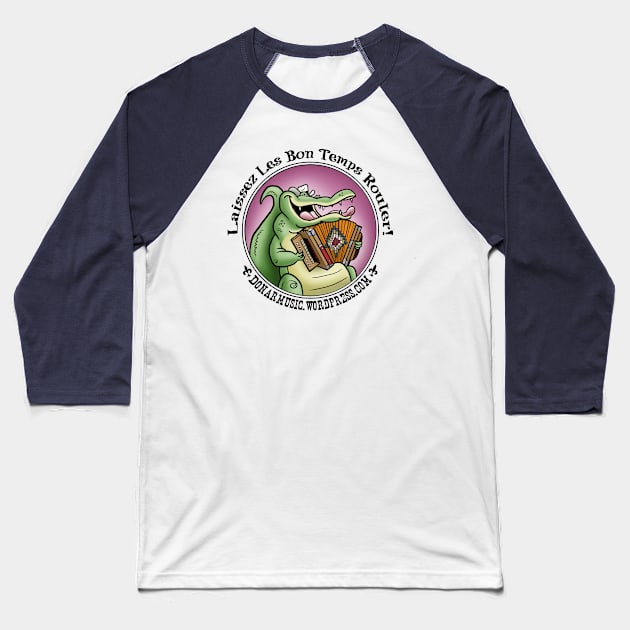 Cajun Gator With Accordion Baseball T-Shirt by donar